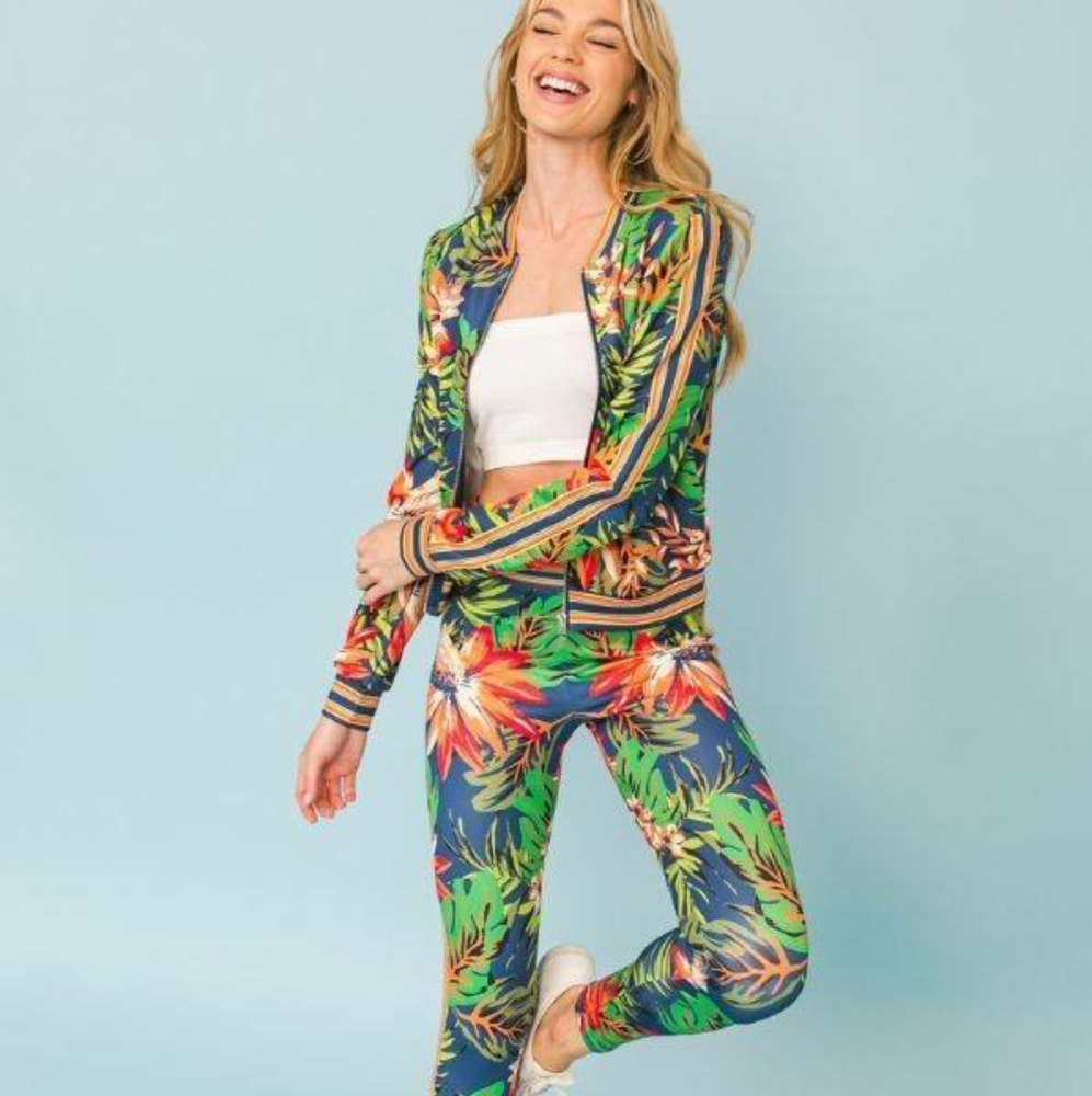 2 Piece Floral Tracksuit